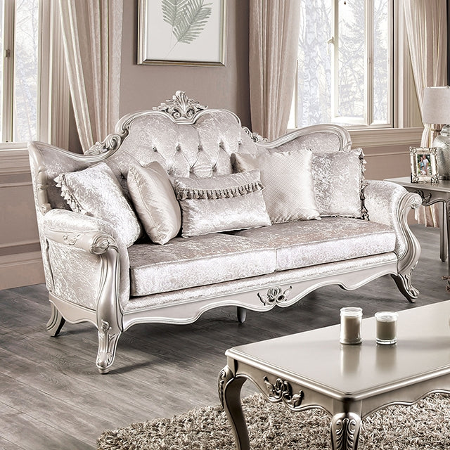 Acapulco White & Espresso Sofa - Furniture 4 Less Outlet (Salinas,CA)