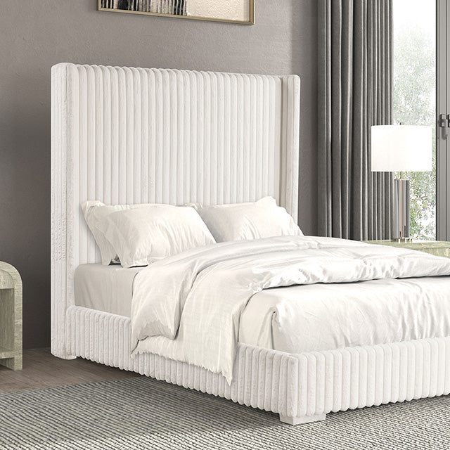 Cadwell E.King, Queen, & Full Bed White, Gray, & Black - Furniture 4 Less Outlet (Salinas,CA)