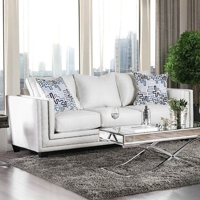 Ilse Off-White/Blue Sofa - Furniture 4 Less Outlet (Salinas,CA)