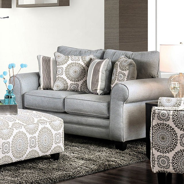 Misty Blue Gray Love Seat - Furniture 4 Less Outlet (Salinas,CA)