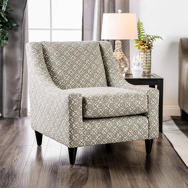 Dorset Light Gray/Pattern Square Chair - Furniture 4 Less Outlet (Salinas,CA)