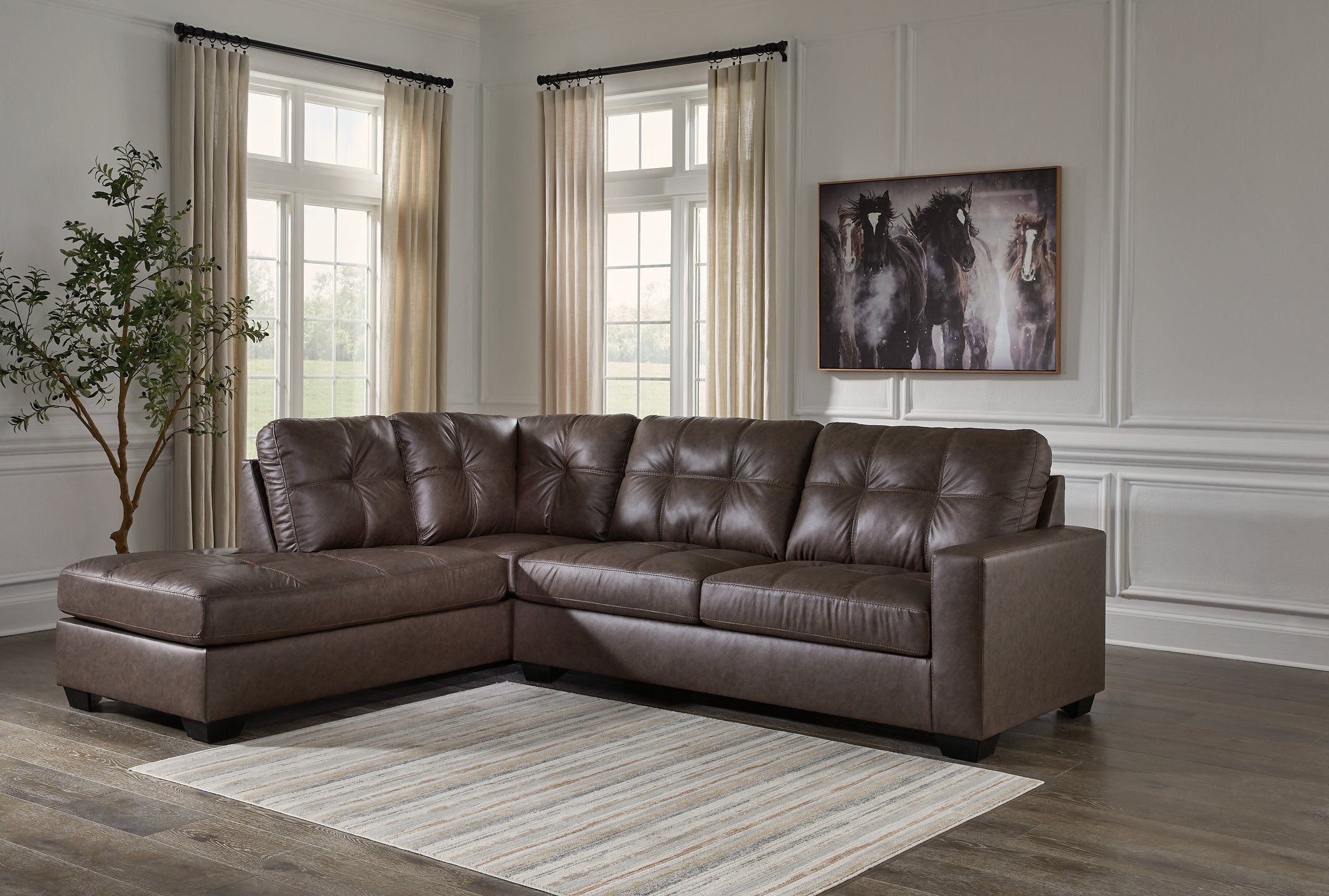 Barlin Mills Sectional with Chaise - Furniture 4 Less Outlet (Salinas,CA)