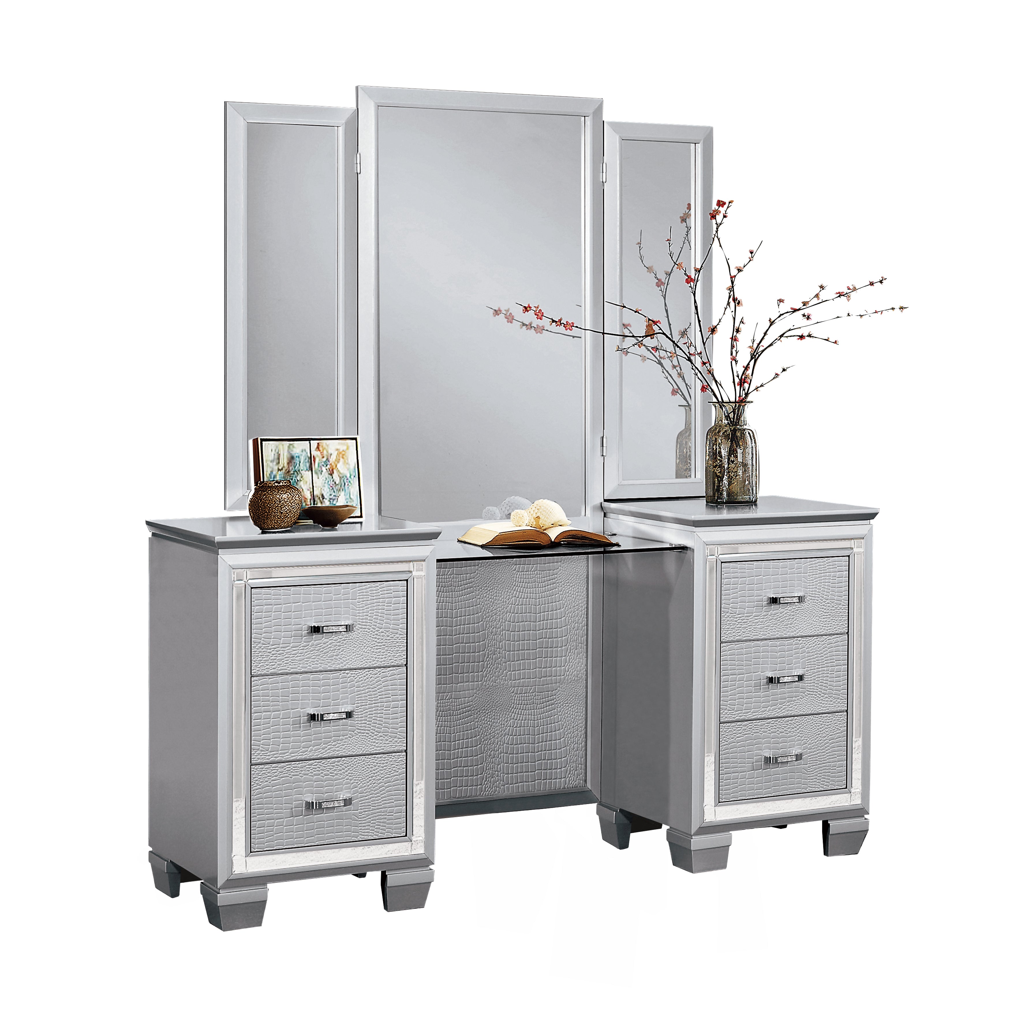 Allura-(3) Dressing Table with Mirror image