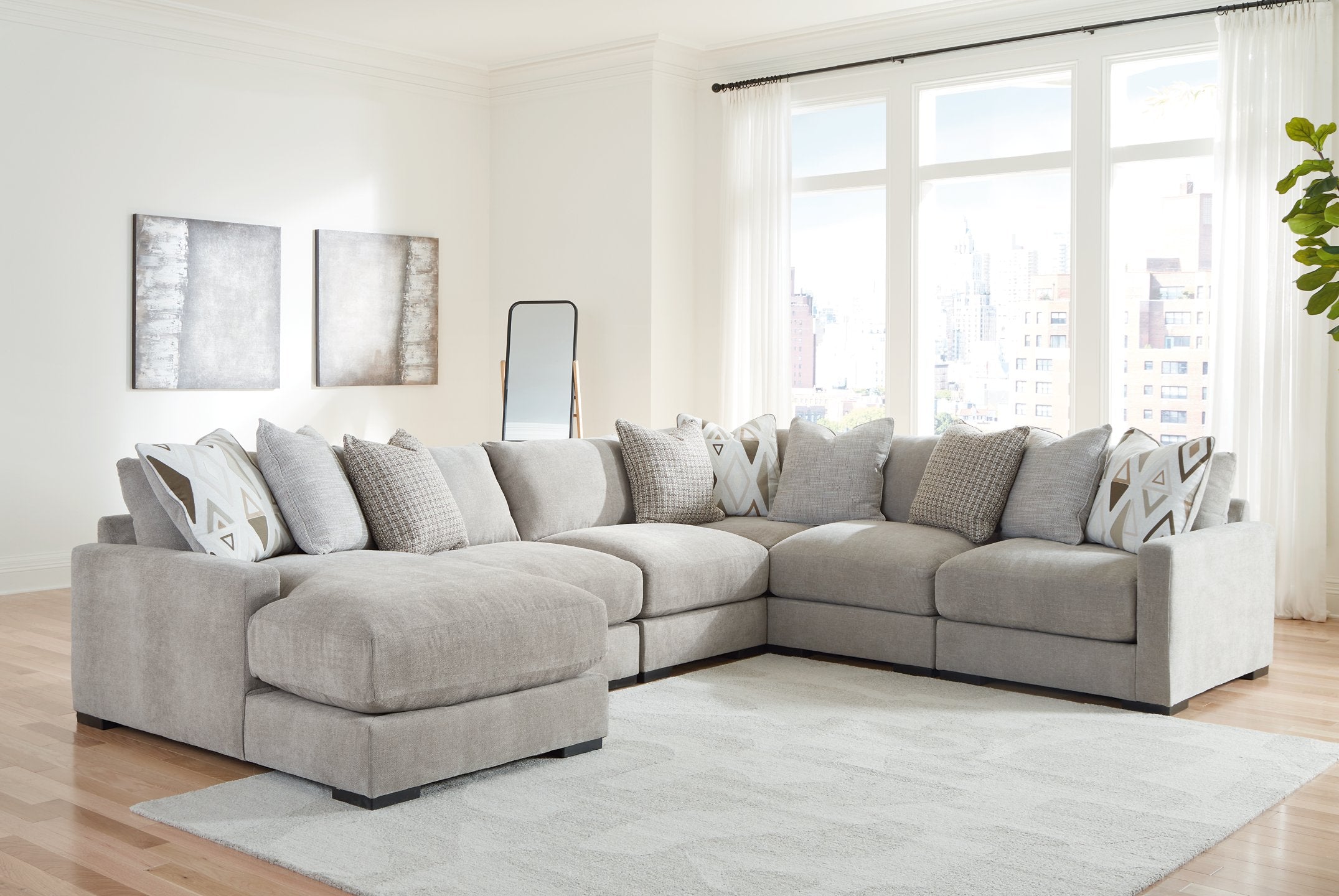 Aslan Court Sectional with Chaise - Furniture 4 Less Outlet (Salinas,CA)