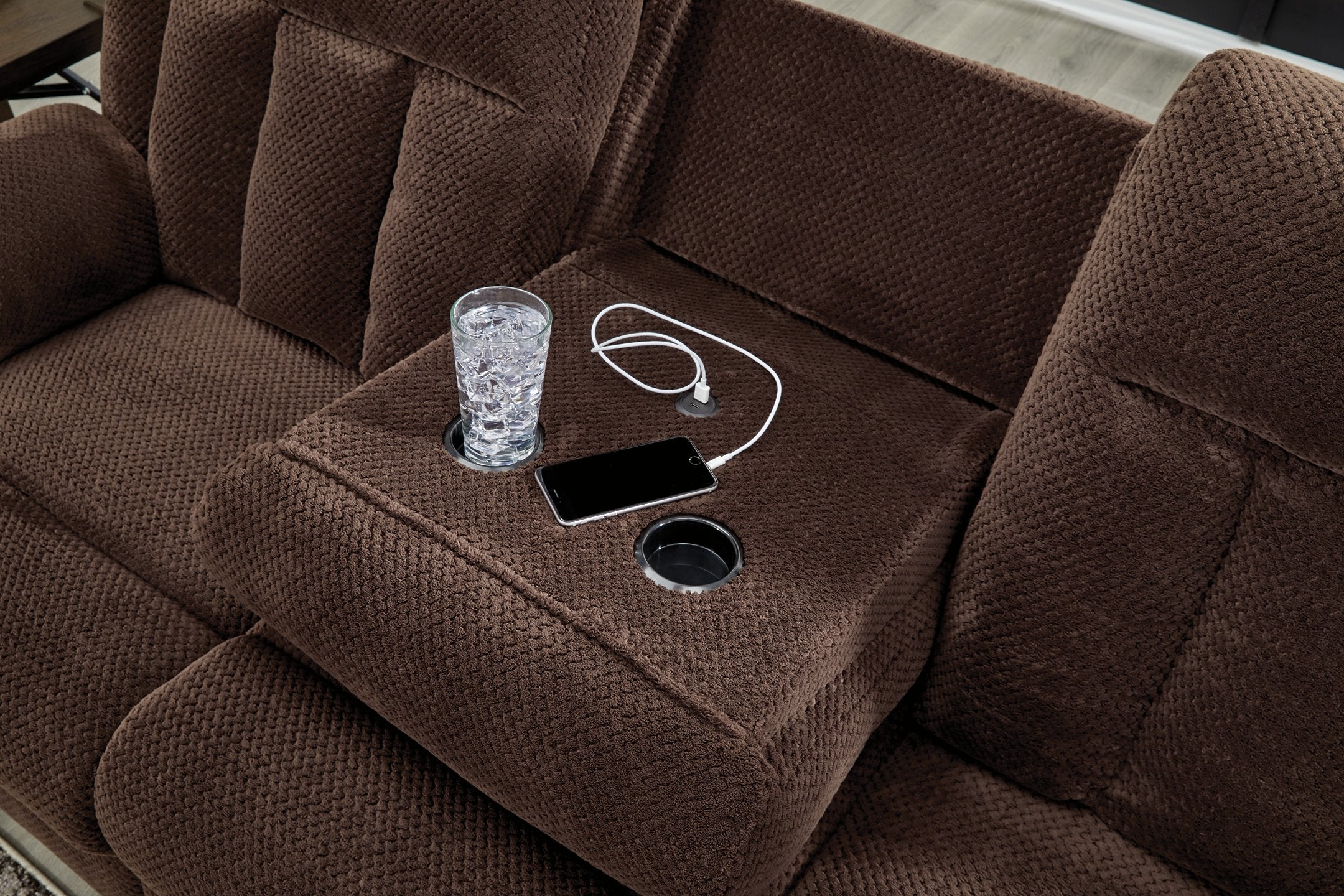 Observation Power Reclining Sofa with Drop Down Table - Furniture 4 Less Outlet (Salinas,CA)