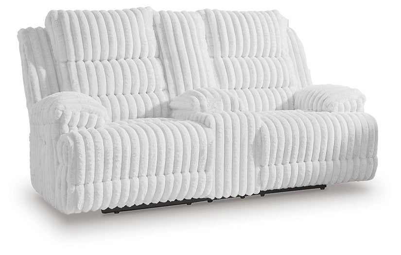Rhines Falls Power Reclining Loveseat with Console - Furniture 4 Less Outlet (Salinas,CA)