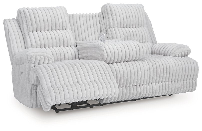 Rhines Falls Power Reclining Sofa with Drop Down Table - Furniture 4 Less Outlet (Salinas,CA)