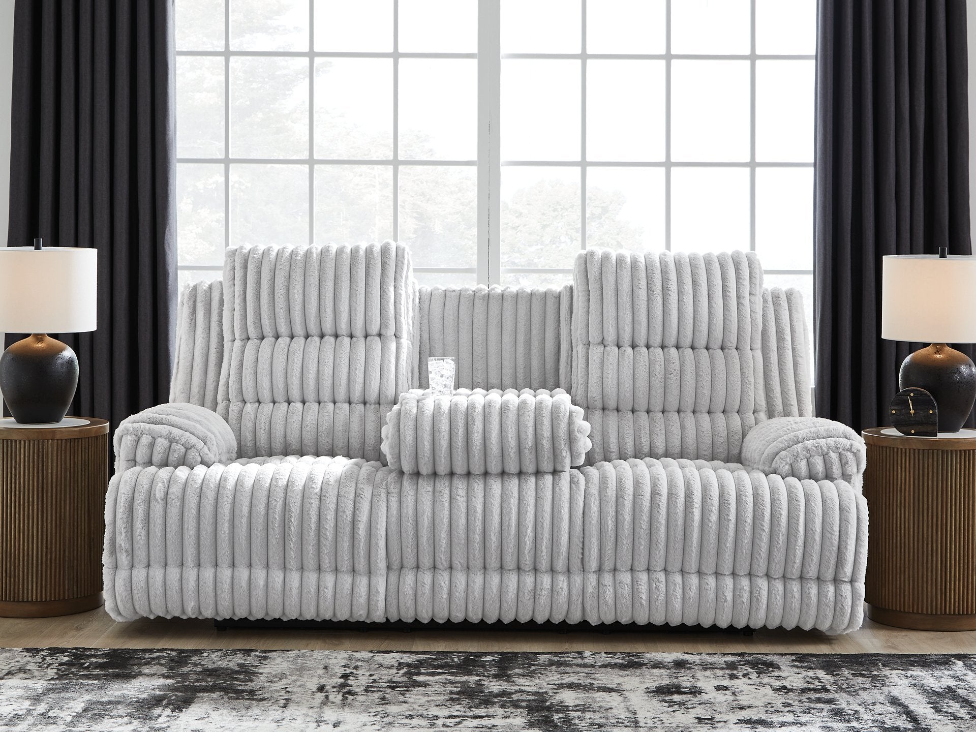 Rhines Falls Power Reclining Sofa with Drop Down Table - Furniture 4 Less Outlet (Salinas,CA)