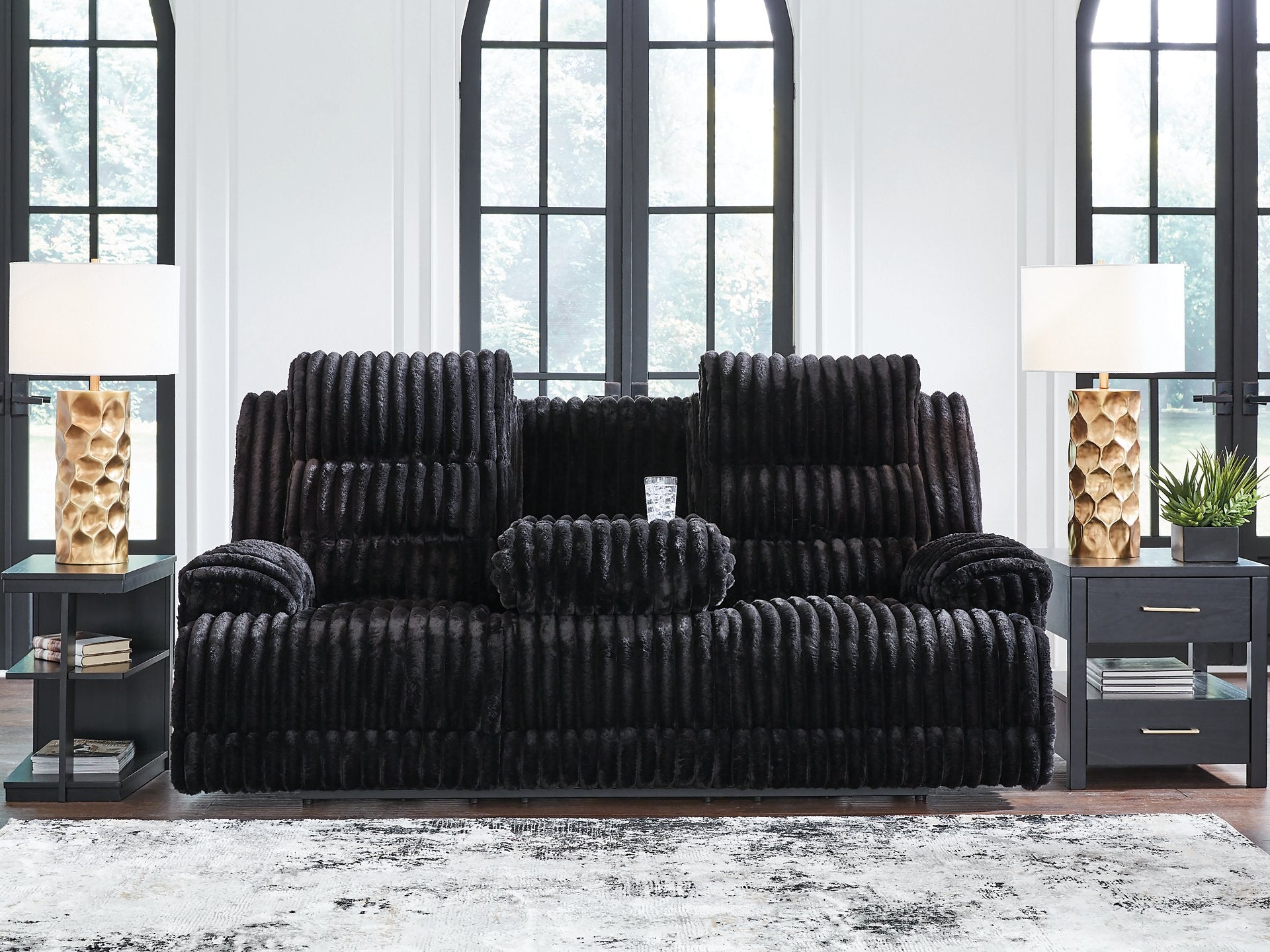 Rhine Falls Power Reclining Sofa with Drop Down Table - Furniture 4 Less Outlet (Salinas,CA)
