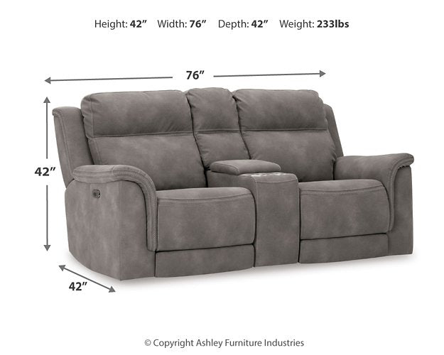 Next-Gen DuraPella Power Reclining Loveseat with Console - Furniture 4 Less Outlet (Salinas,CA)