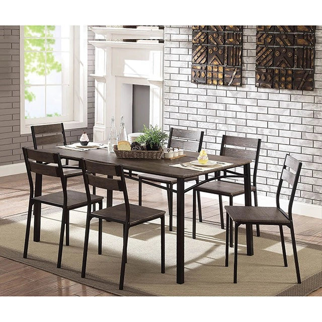 Westport Antique Brown/Black 7 Pc. Dining Table Set