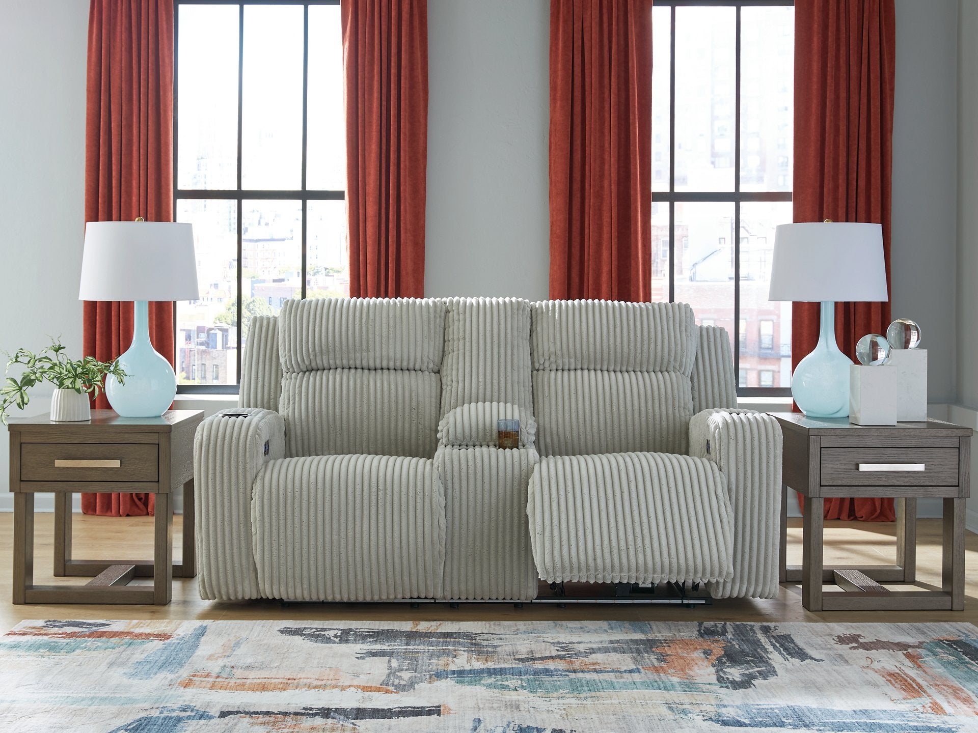 Forest Lake Power Reclining Loveseat with Console - Furniture 4 Less Outlet (Salinas,CA)