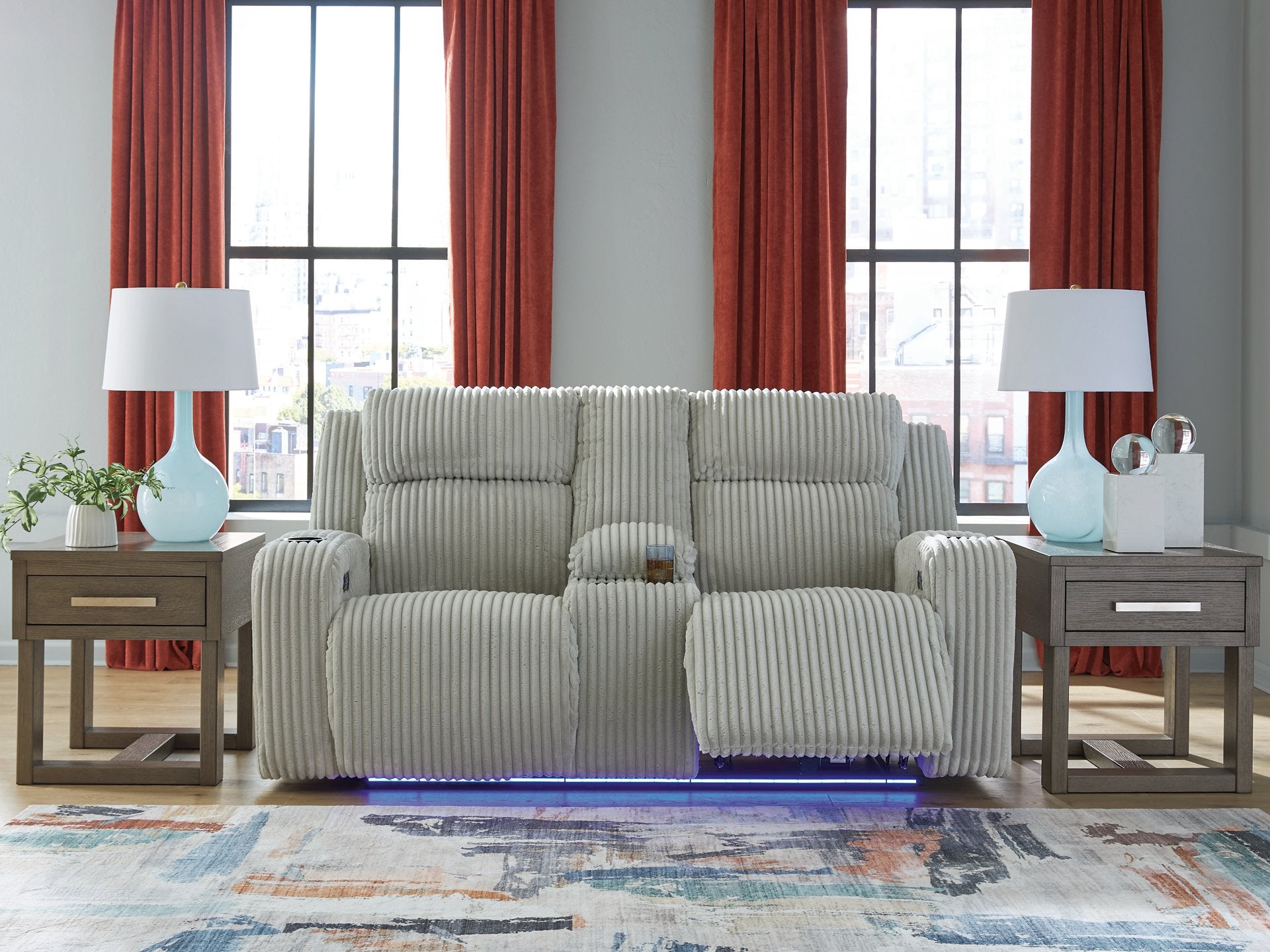 Forest Lake Power Reclining Loveseat with Console - Furniture 4 Less Outlet (Salinas,CA)