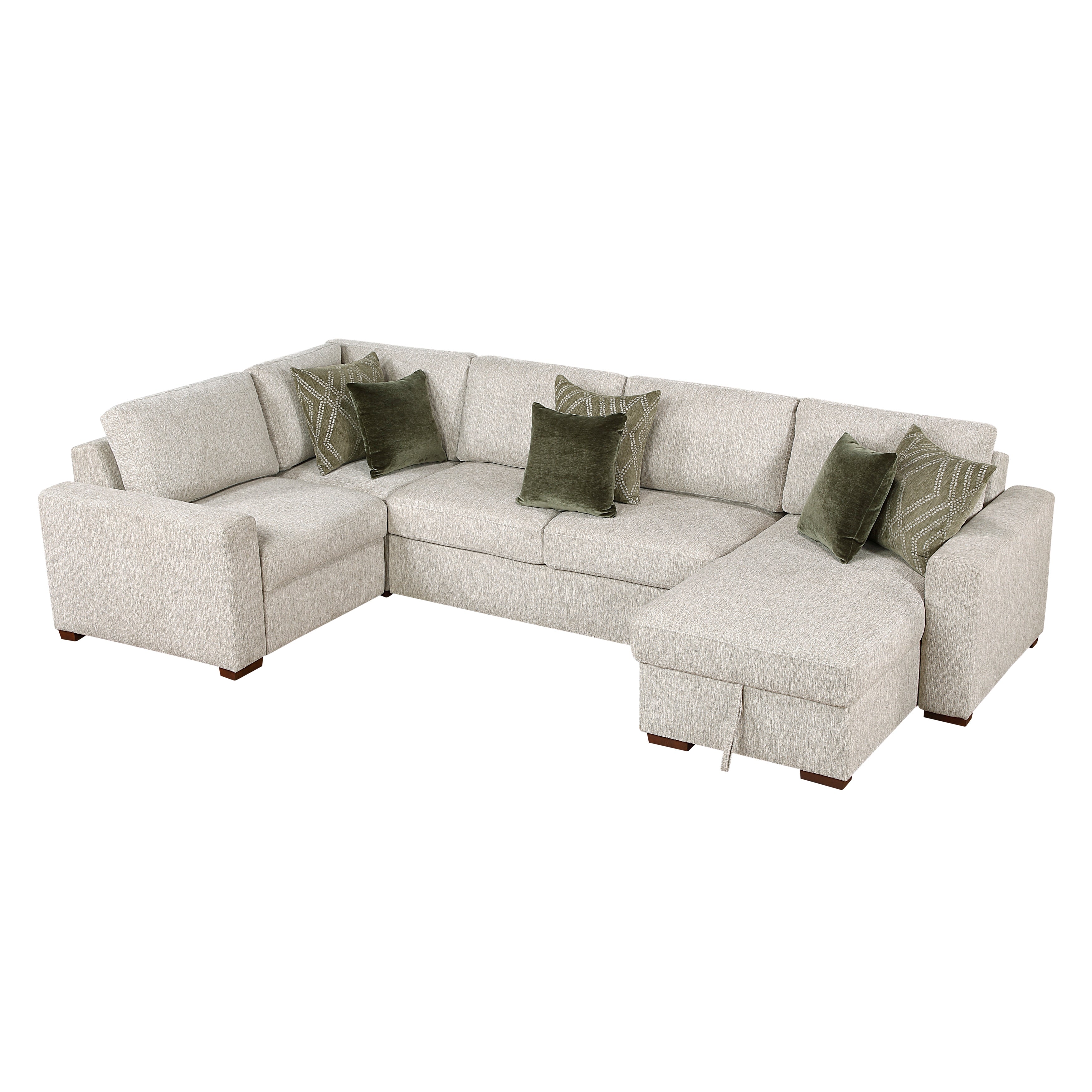 Isla-(5)4-Piece Sectional with Convertible and Reversible Chaise, Hidden Storage, Click Motion Back image