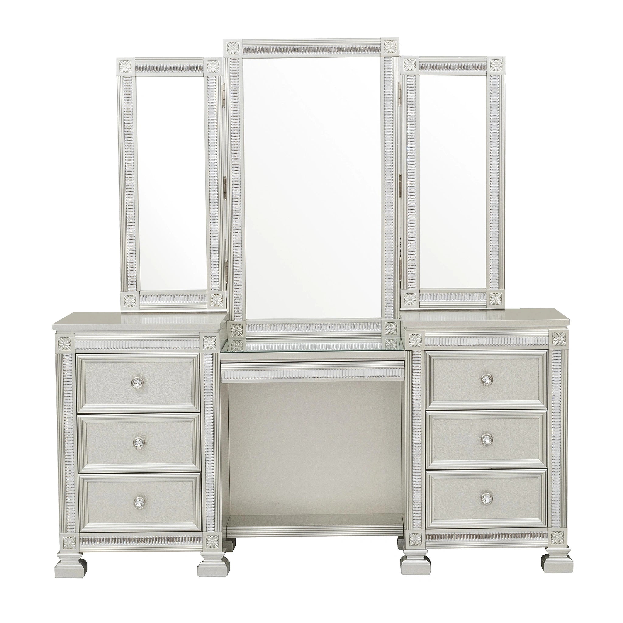 Bevelle-(4) Dressing Table with Mirror image