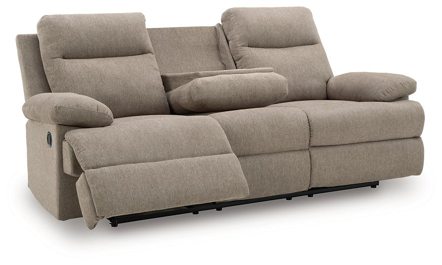 Side-Swipe Reclining Sofa with Drop Down Table - Furniture 4 Less Outlet (Salinas,CA)