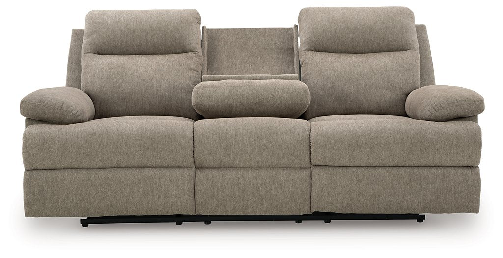 Side-Swipe Reclining Sofa with Drop Down Table - Furniture 4 Less Outlet (Salinas,CA)