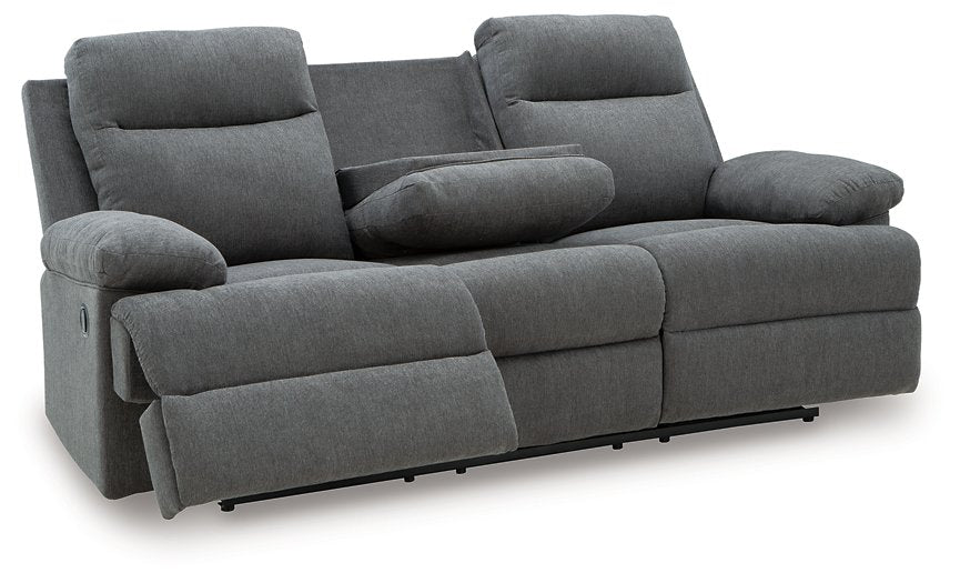 Side-Swipe Reclining Sofa with Drop Down Table - Furniture 4 Less Outlet (Salinas,CA)