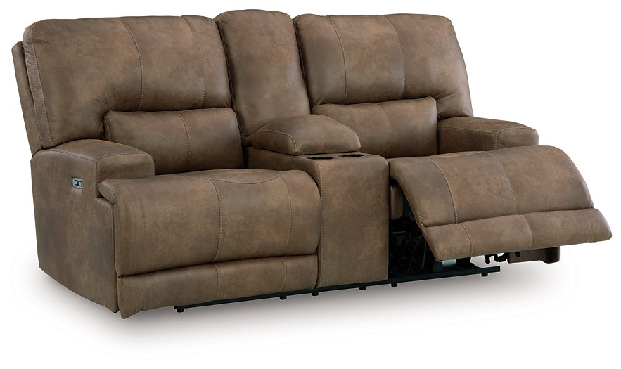 Beckley Place Power Reclining Loveseat with Console - Furniture 4 Less Outlet (Salinas,CA)