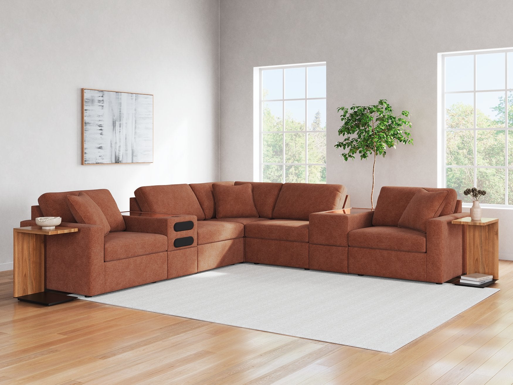 Modmax Balanced Sectional with Audio and Storage Consoles - Furniture 4 Less Outlet (Salinas,CA)
