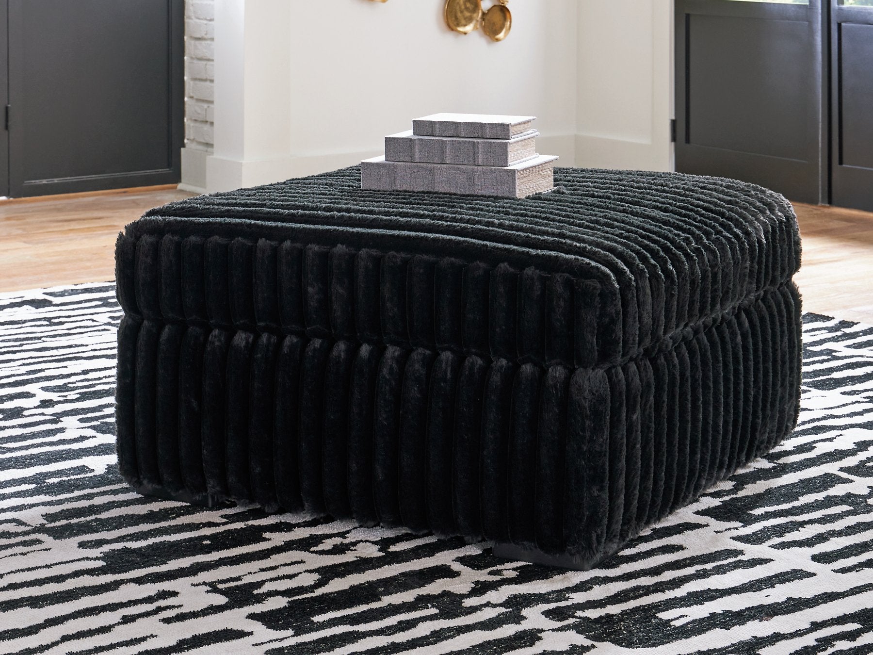 Midnight-Madness Oversized Accent Ottoman - Furniture 4 Less Outlet (Salinas,CA)