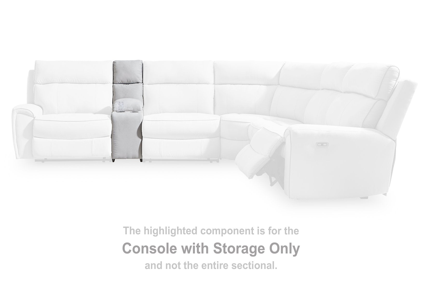 Social Pointe Reclining Sectional with Storage Console - Furniture 4 Less Outlet (Salinas,CA)