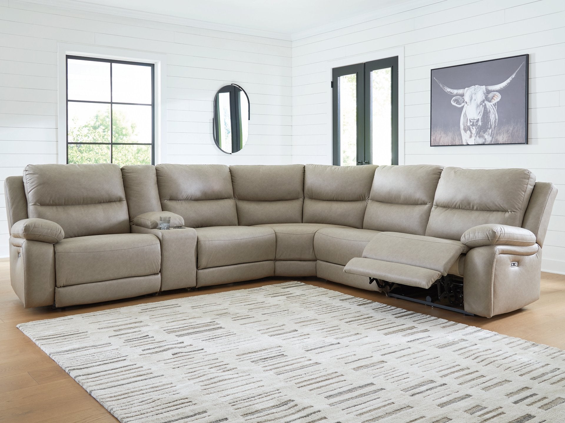 Narwhal Place Reclining Sectional with Storage Console - Furniture 4 Less Outlet (Salinas,CA)