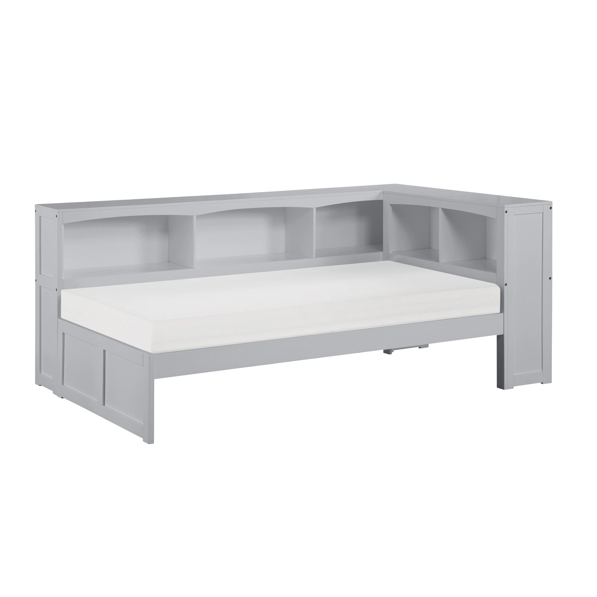 Orion-(3) Twin Bookcase Corner Platform Bed image