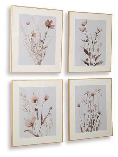 Chettings Wall Art (Set of 4) - Furniture 4 Less Outlet (Salinas,CA)