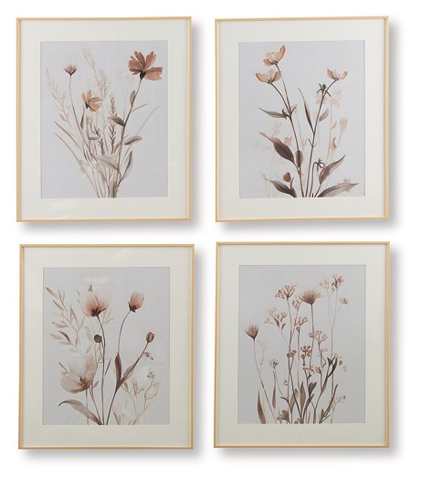 Chettings Wall Art (Set of 4) - Furniture 4 Less Outlet (Salinas,CA)