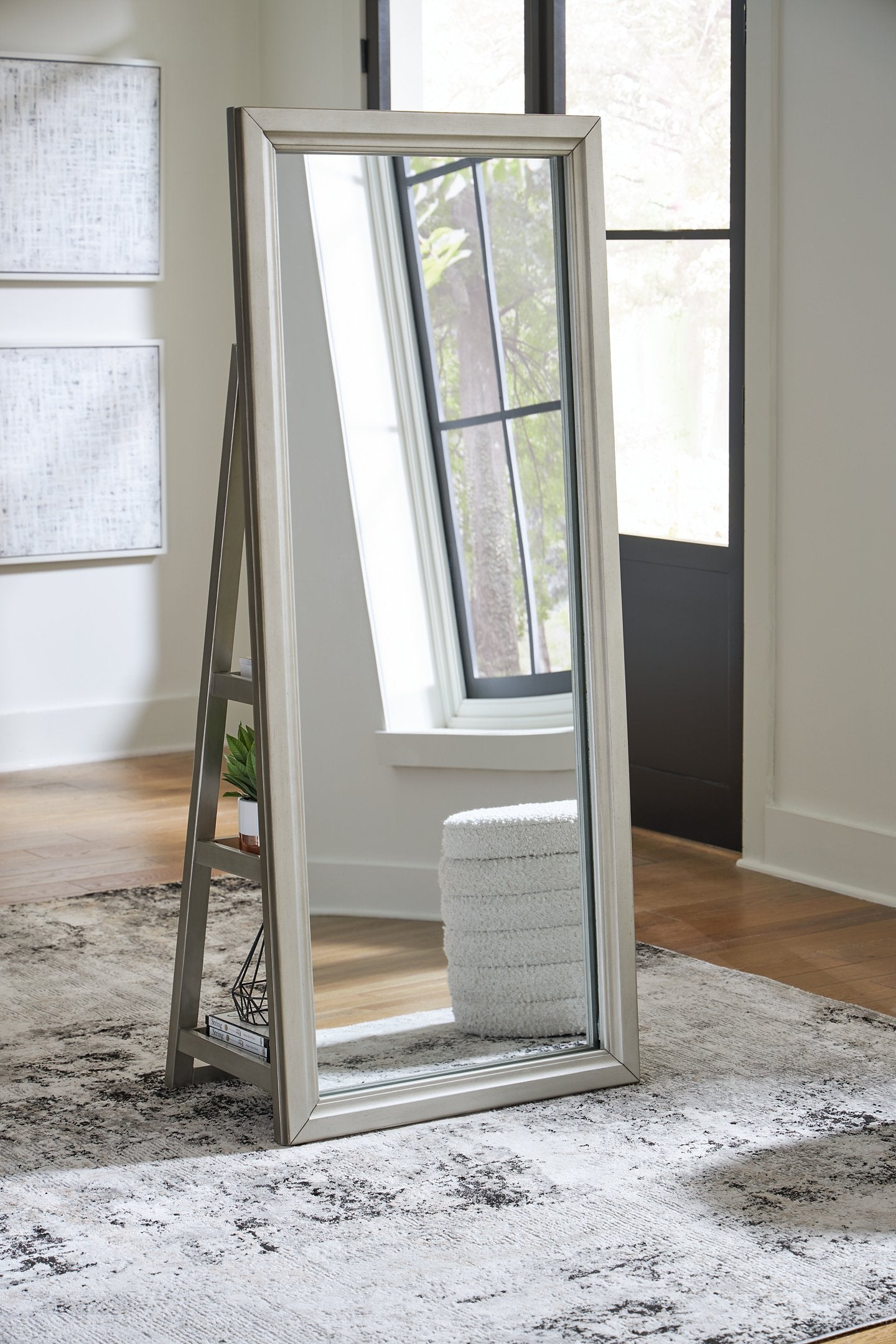 Evesen Floor Standing Mirror/Storage - Furniture 4 Less Outlet (Salinas,CA)