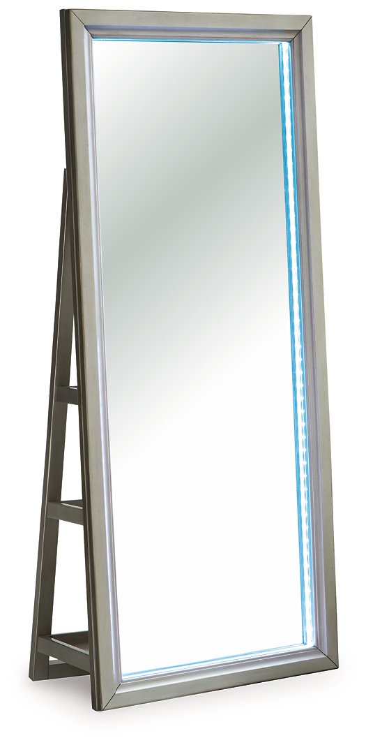 Evesen Floor Standing Mirror/Storage - Furniture 4 Less Outlet (Salinas,CA)