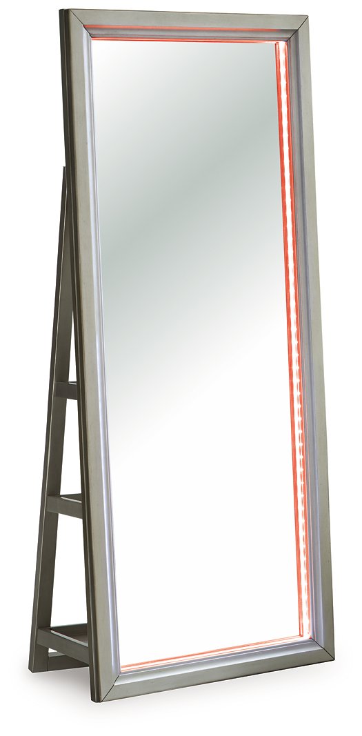 Evesen Floor Standing Mirror/Storage - Furniture 4 Less Outlet (Salinas,CA)