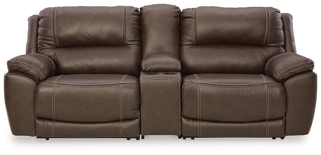 Dunleith Power Reclining Loveseat with Console - Furniture 4 Less Outlet (Salinas,CA)