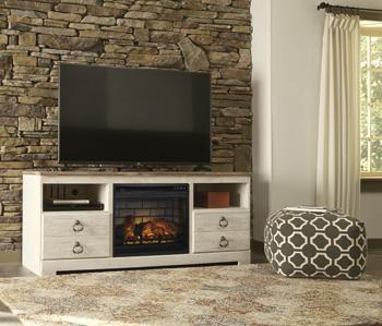 Willowton 64" TV Stand with Electric Fireplace