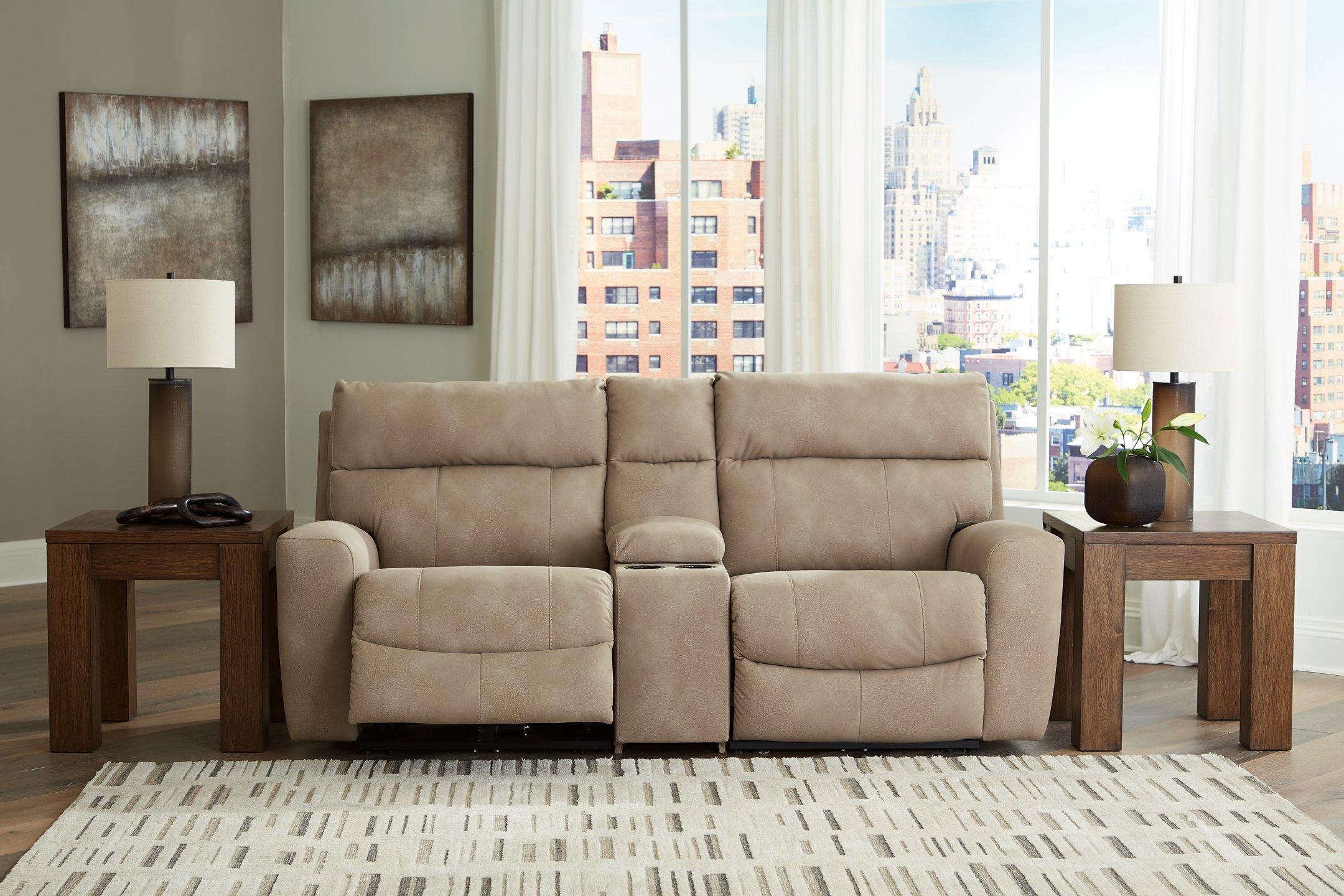 Next-Gen DuraPella Power Reclining Sectional Loveseat with Console - Furniture 4 Less Outlet (Salinas,CA)