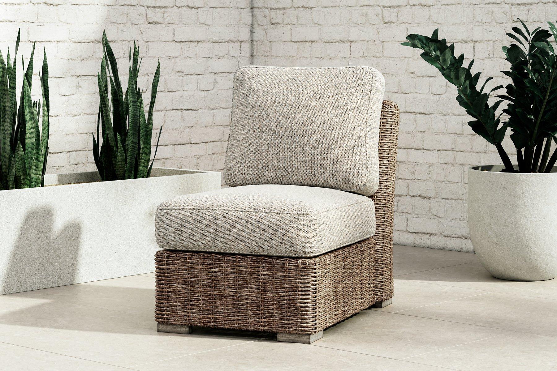 Beachcroft Outdoor Armless Chair with Cushion - Furniture 4 Less Outlet (Salinas,CA)