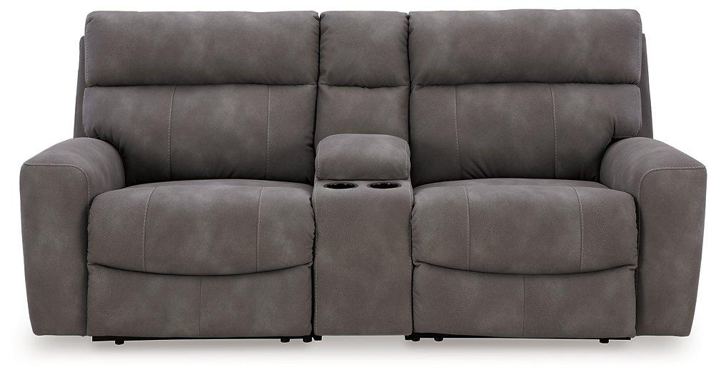 Next-Gen DuraPella Power Reclining Sectional Loveseat with Console - Furniture 4 Less Outlet (Salinas,CA)