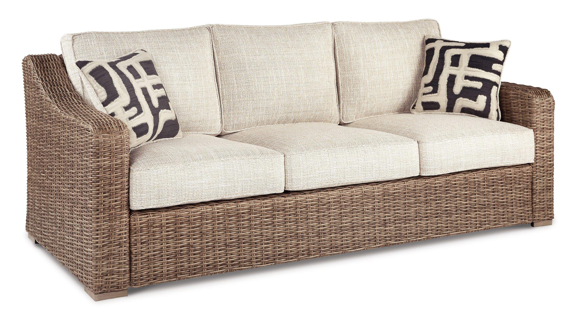 Beachcroft Outdoor Sofa, Lounge Chairs and Fire Pit - Furniture 4 Less Outlet (Salinas,CA)