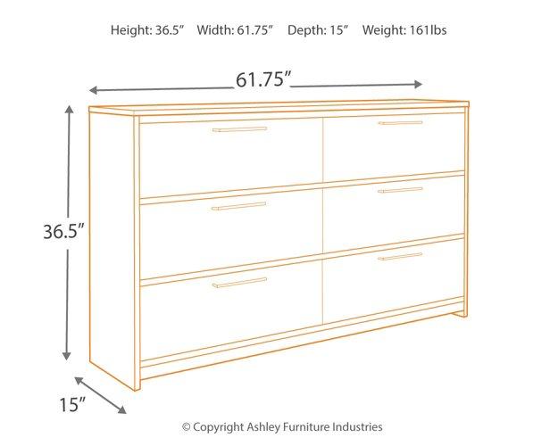 Baystorm Dresser and Mirror - Furniture 4 Less Outlet (Salinas,CA)