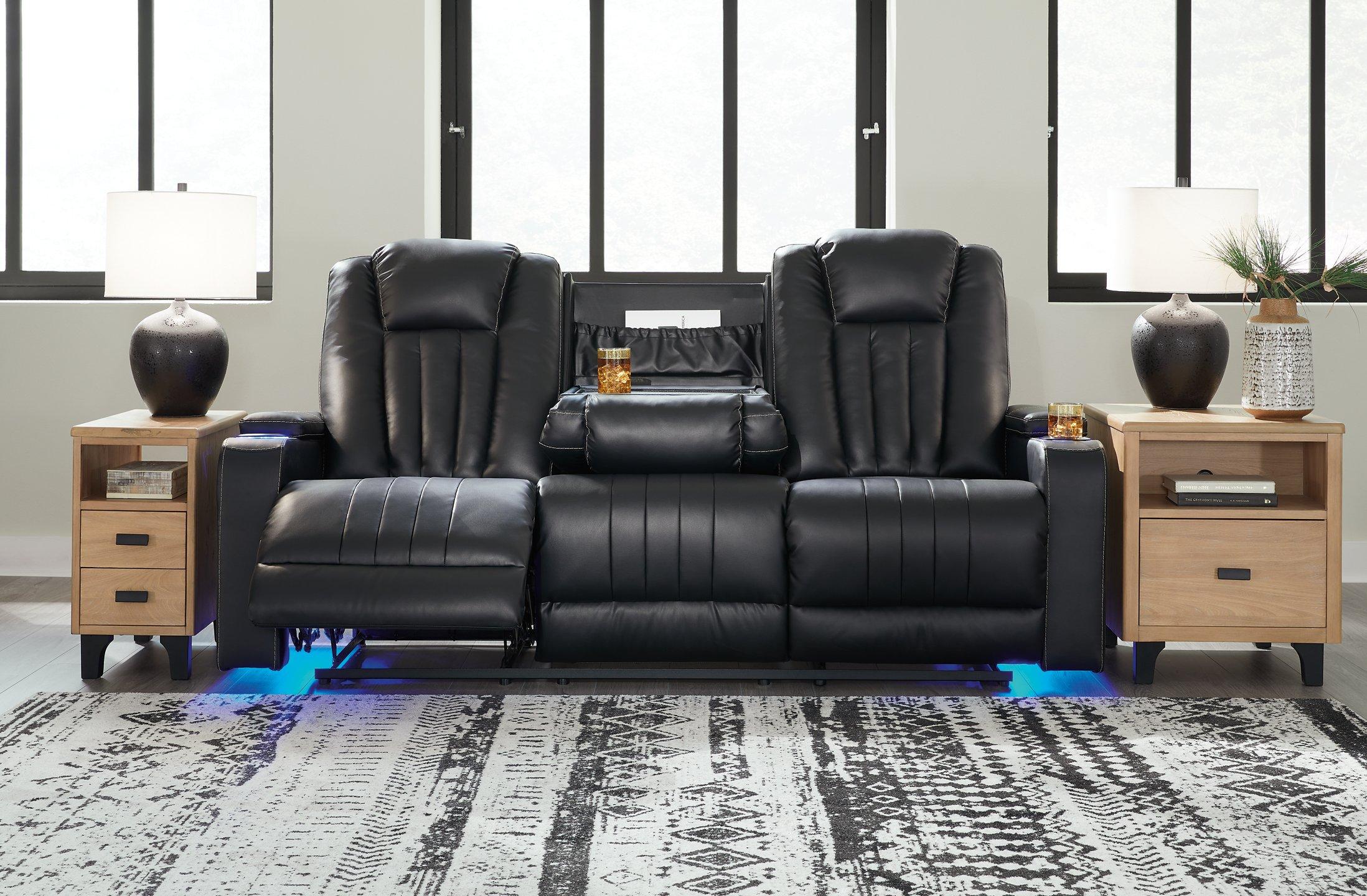 Center Point Reclining Sofa with Drop Down Table