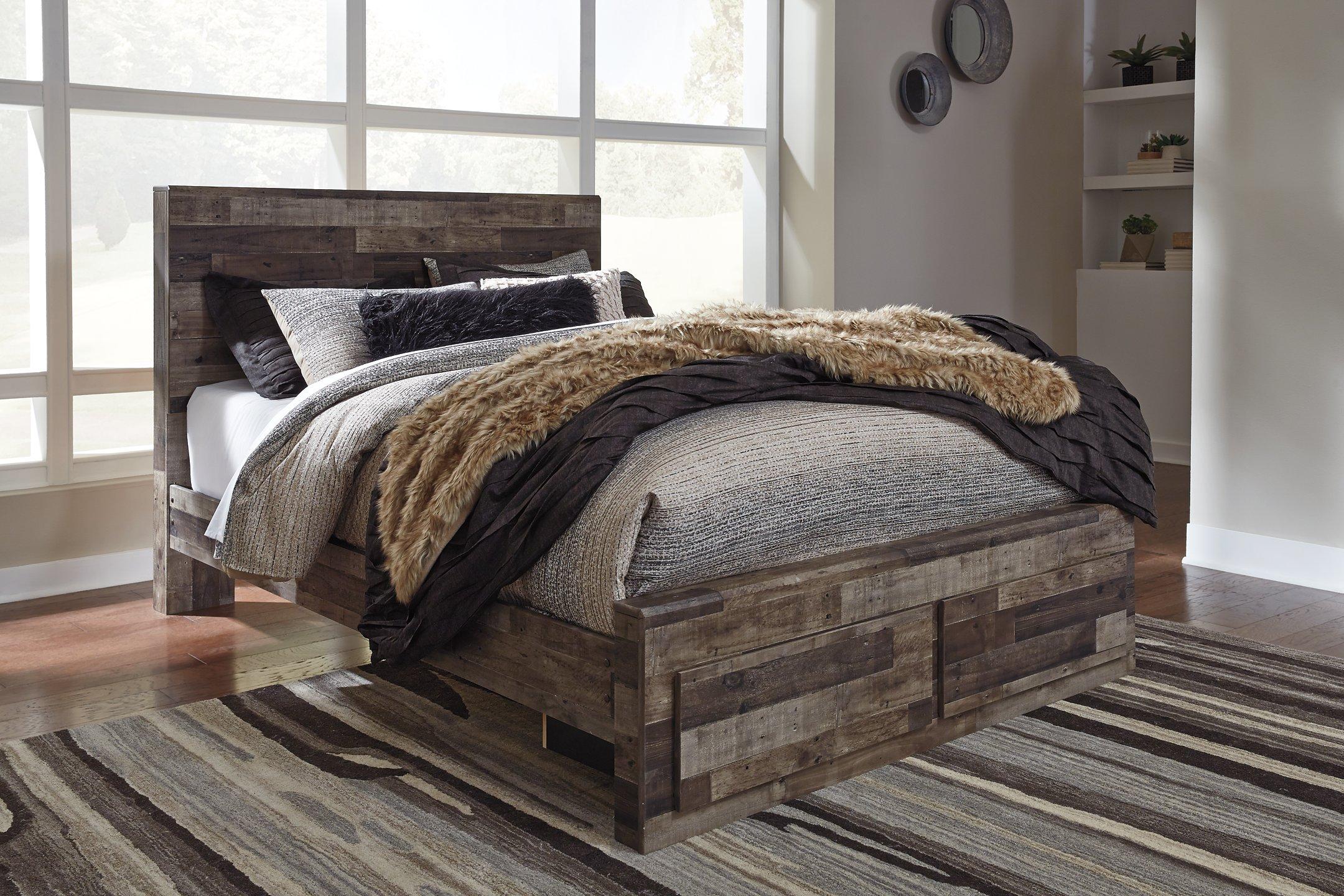 Derekson Bed with 2 Side Storage - Furniture 4 Less Outlet (Salinas,CA)