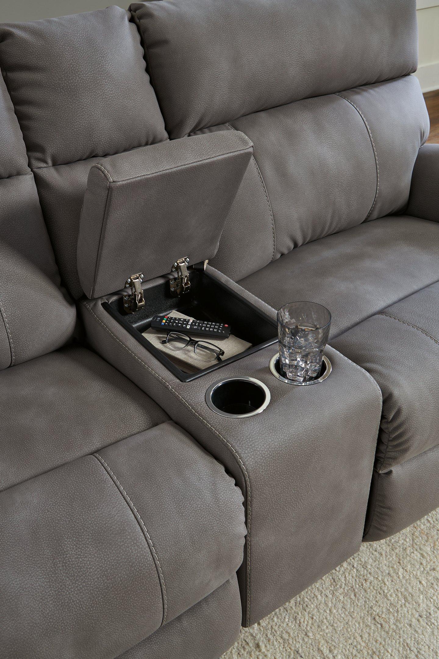 Next-Gen DuraPella Power Reclining Sectional Loveseat with Console - Furniture 4 Less Outlet (Salinas,CA)
