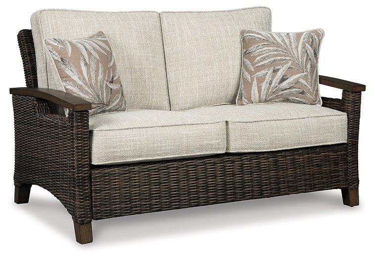 Paradise Trail Outdoor Loveseat, Lounge Chairs and Fire Pit Table - Furniture 4 Less Outlet (Salinas,CA)