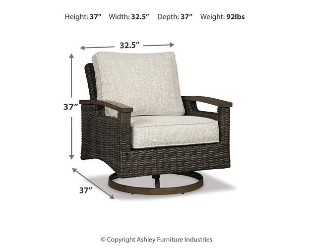 Paradise Trail Paradise Trail Fire Pit Table with 4 Nuvella Swivel Lounge Chairs - Furniture 4 Less Outlet (Salinas,CA)