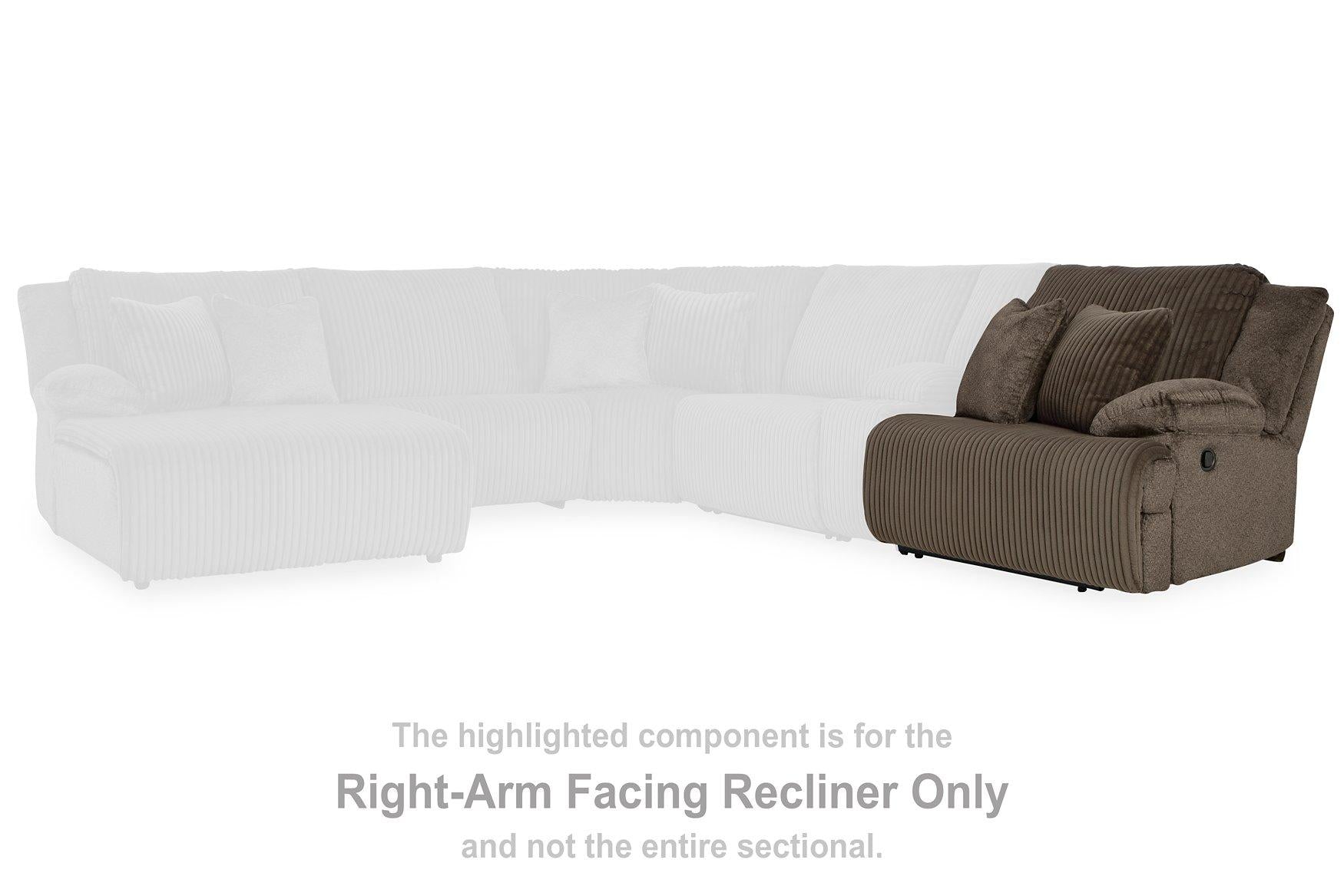 Top Tier Reclining Sectional with Chaise - Furniture 4 Less Outlet (Salinas,CA)