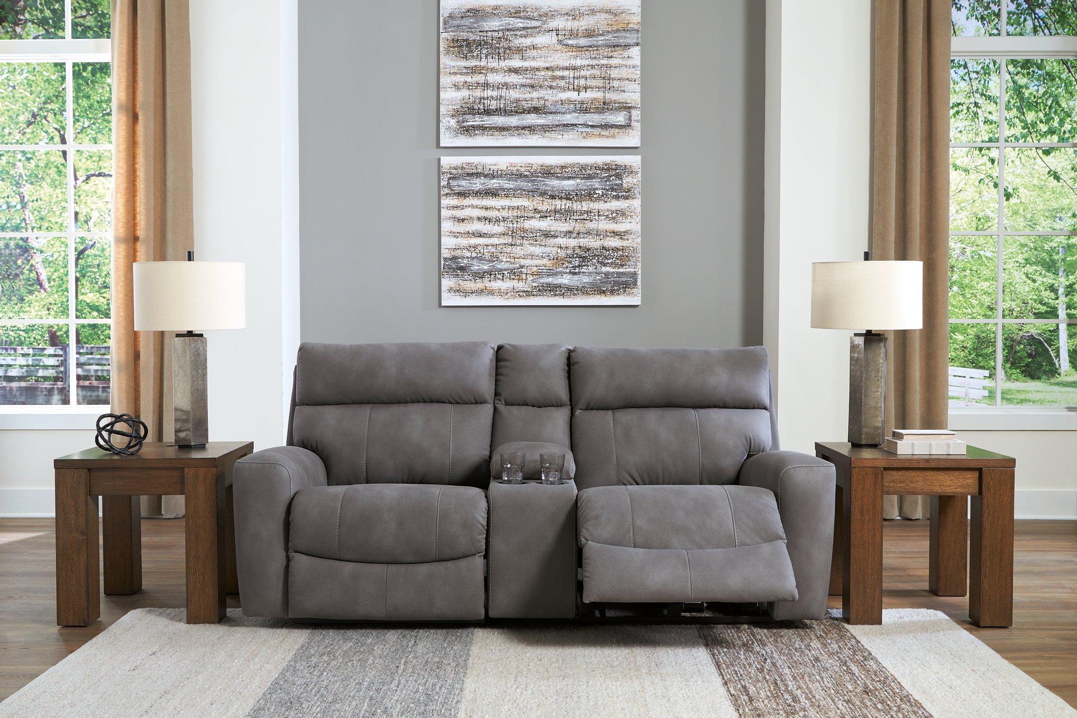 Next-Gen DuraPella Power Reclining Sectional Loveseat with Console - Furniture 4 Less Outlet (Salinas,CA)