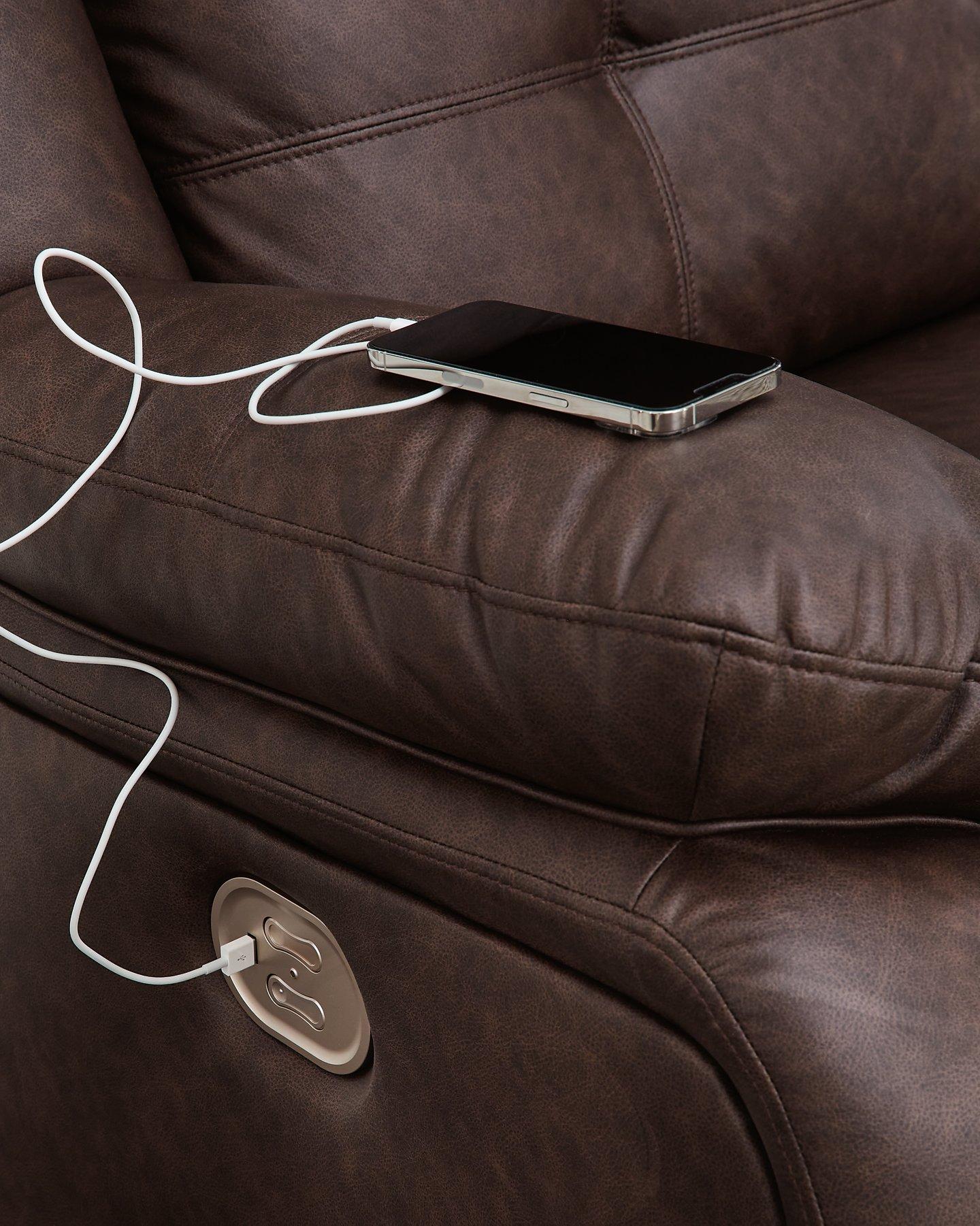 Punch Up Power Reclining Sectional Loveseat with Console - Furniture 4 Less Outlet (Salinas,CA)