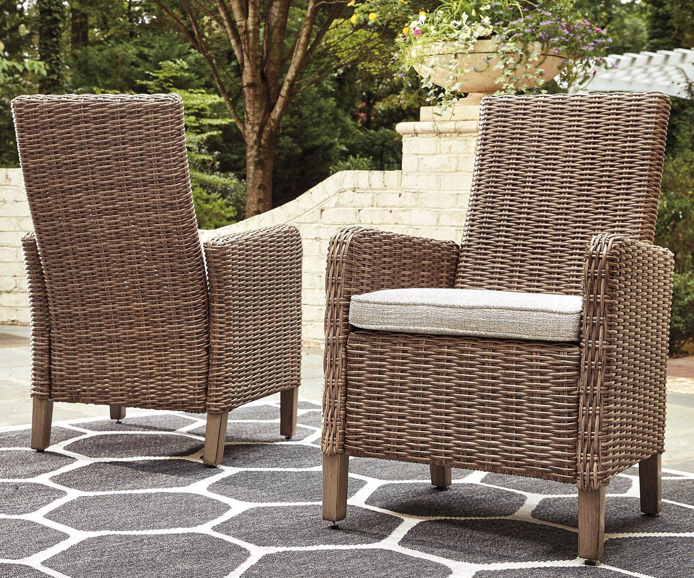 Beachcroft Outdoor Arm Chair with Cushion (Set of 2) - Furniture 4 Less Outlet (Salinas,CA)