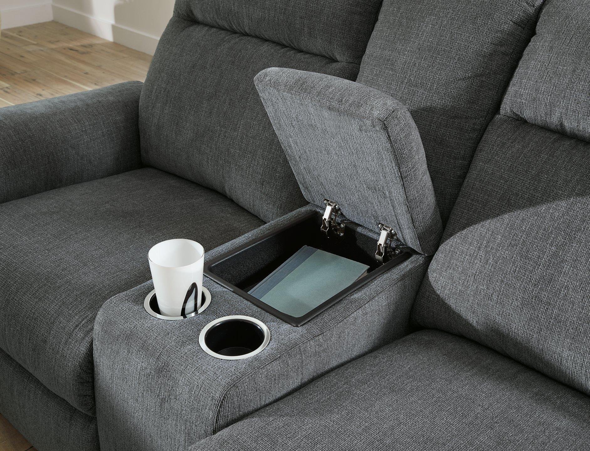 Barnsana Power Reclining Loveseat with Console - Furniture 4 Less Outlet (Salinas,CA)